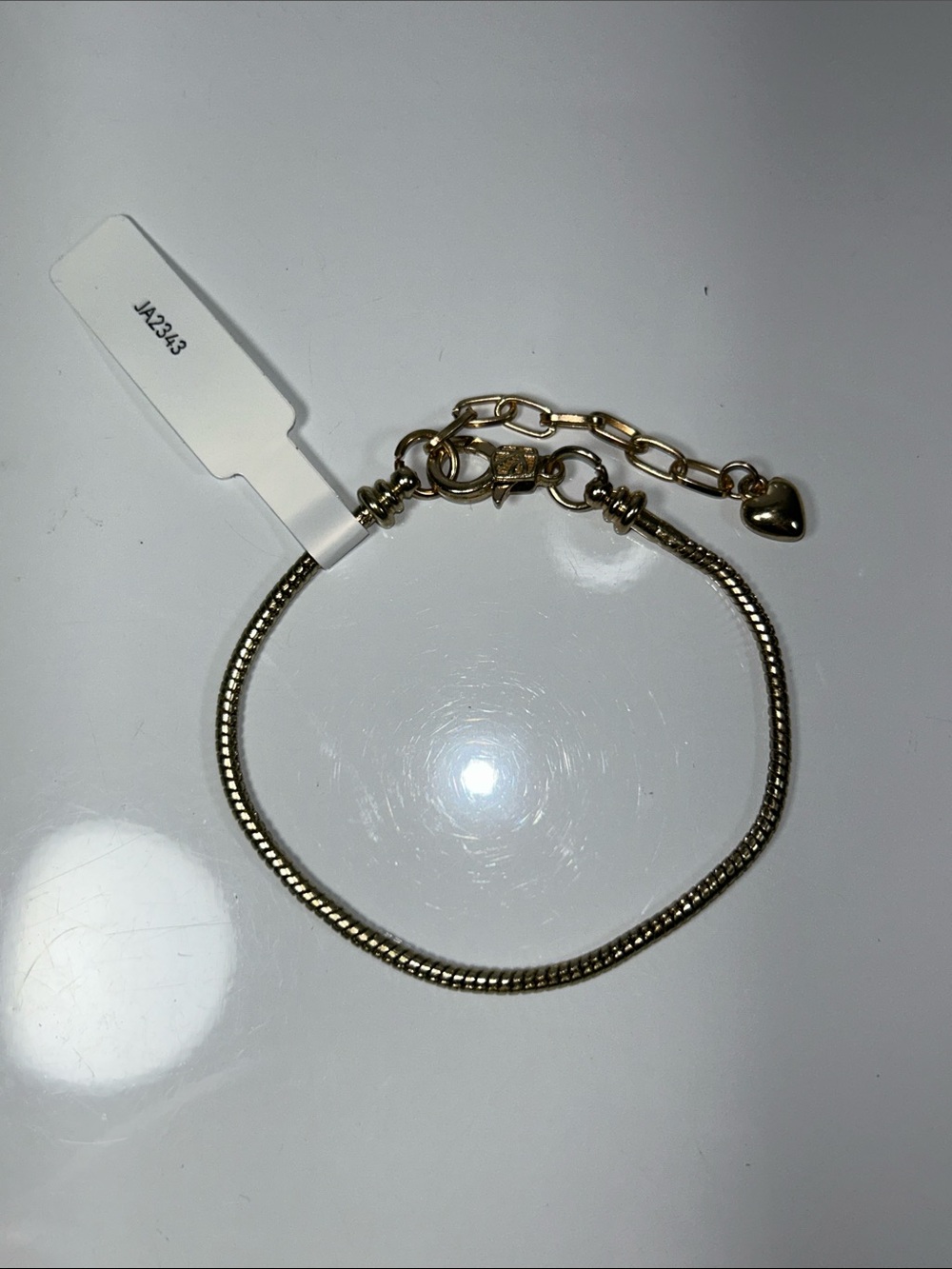 NWOT Hypoallergenic Stainless Steel Gold Plate Euro Pandora Style Bracelet